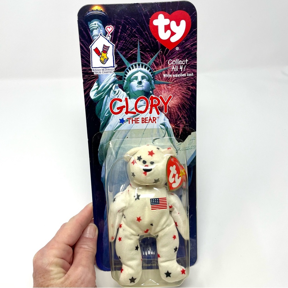 Vintage Glory The Bear McDonald’s Ty Beanie Baby 1999 Americana Collectible